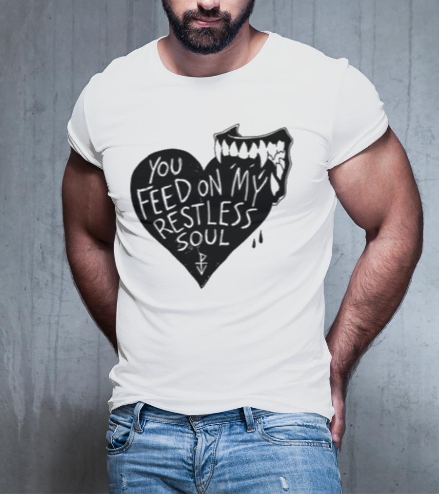 You Feed On My Restless Soul Aggressive Creature Burst Out Horror Theme T-Shirt