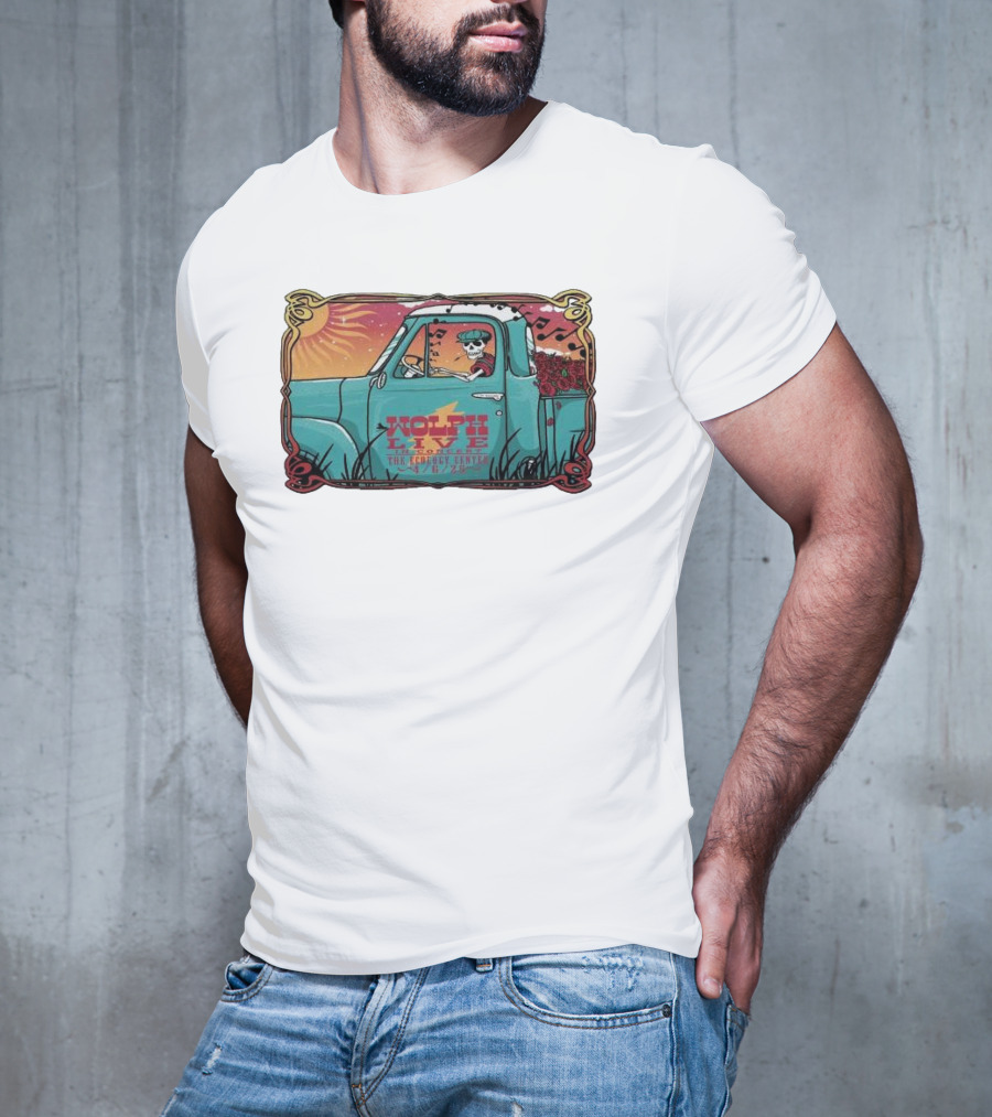 Wolph Live Concert Skeleton Driving Truck April 6 2025 The Ecology Center San Juan Capistrano CA T-Shirt