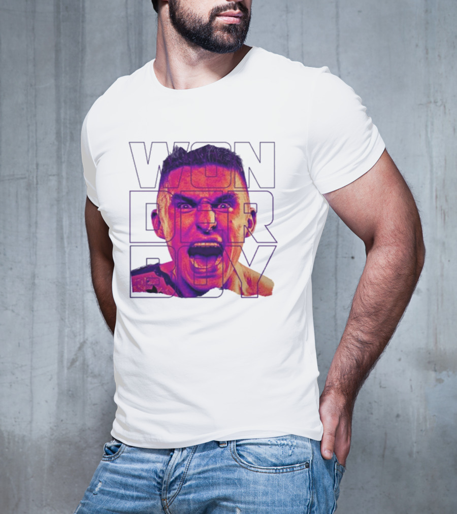Wonderboy Brian Morris Deranged Bold Typography Expression T-Shirt