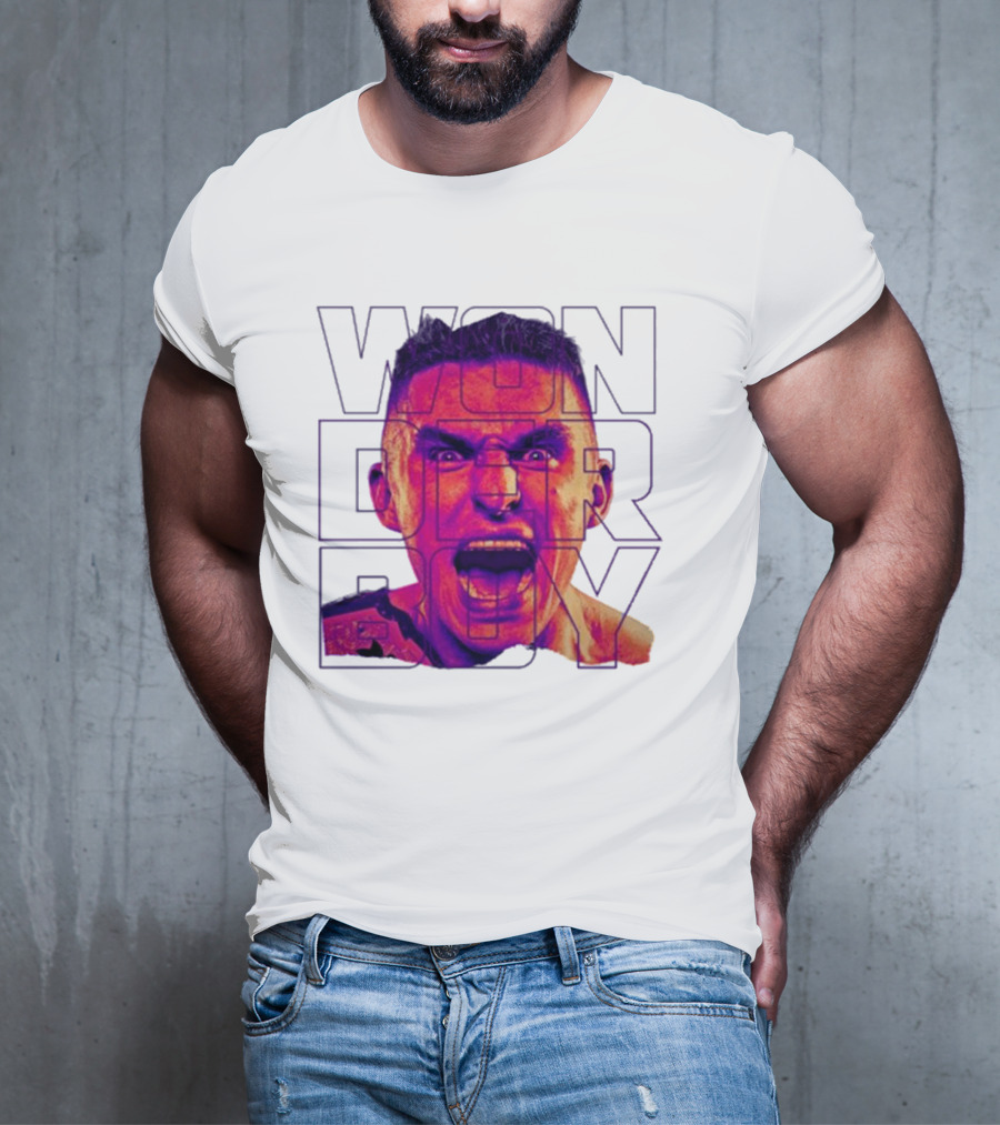 Wonderboy Brian Morris Deranged Bold Typography Expression T-Shirt