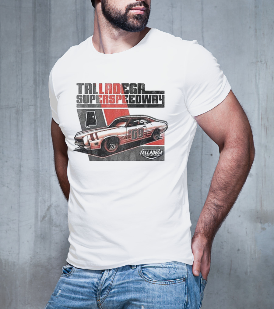 Talladega Superspeedway 69 Retro Racecar Design T-Shirt