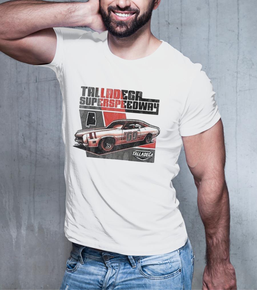 Talladega Superspeedway 69 Retro Racecar Design T-Shirt