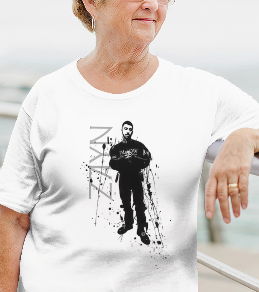 Zayn Splatter Style With Splash Silhouette And Name T-Shirt