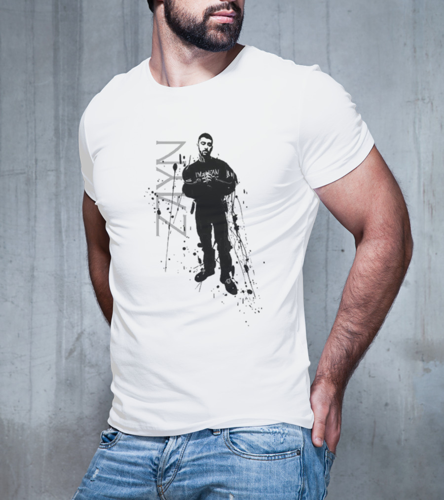 Zayn Splatter Style With Splash Silhouette And Name T-Shirt