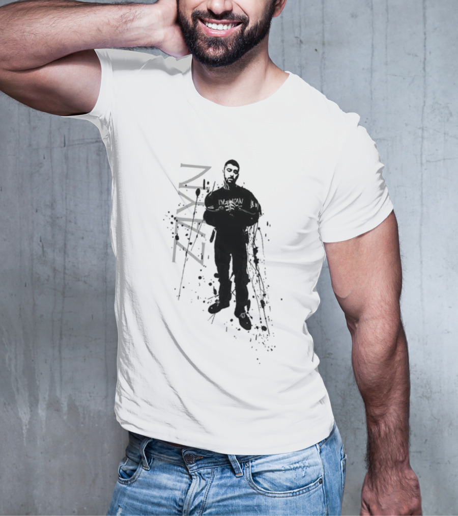 Zayn Splatter Style With Splash Silhouette And Name T-Shirt