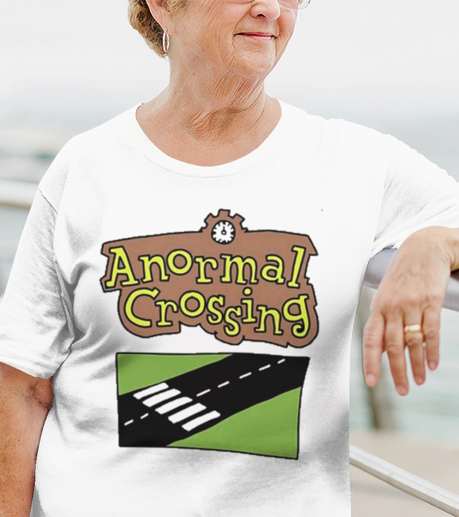 Anormal Crossing Zoe Bread Text And Z Shape Design T-Shirt