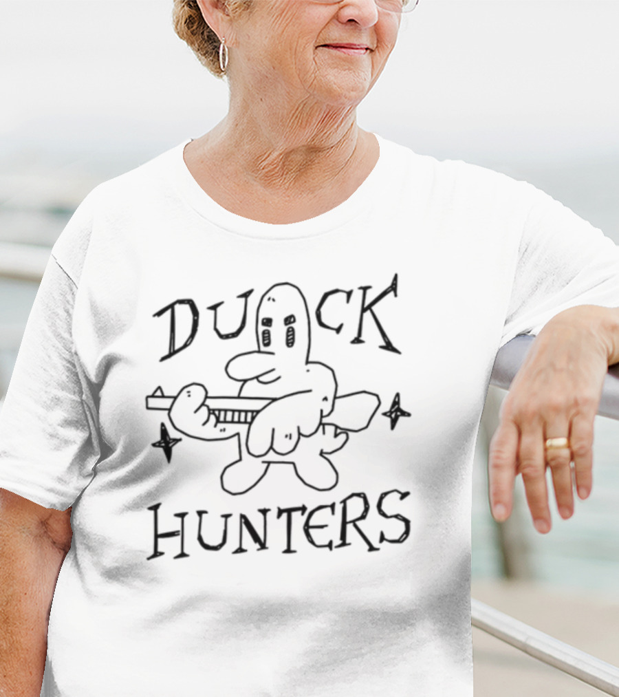 Duck Hunters Cartoon Character Rockstar Girlfriend T-Shirt
