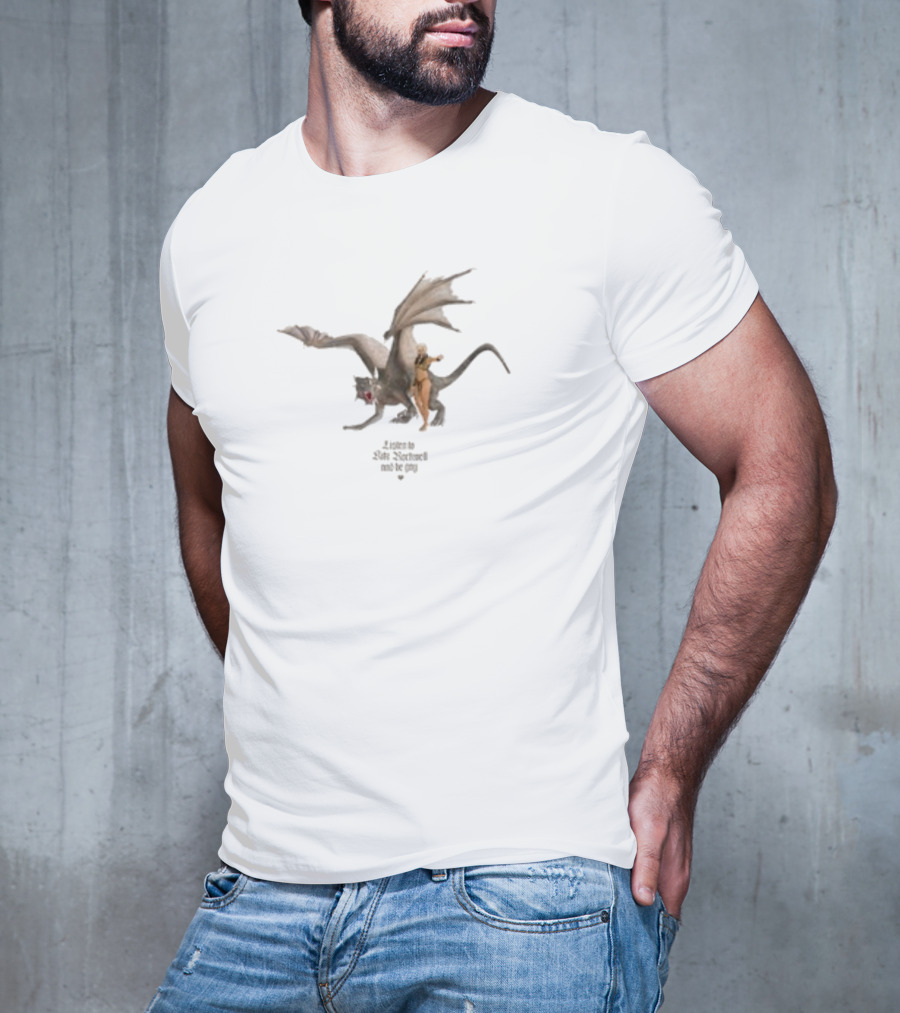 Kikirockwell Listen To Kiki Rockwell And Be Gay Riding Mythical Creature T-Shirt