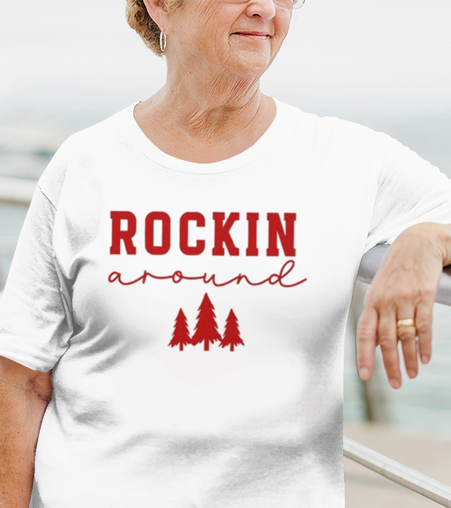 Simply Sage Market Women's Rockin' Around Christmas Trees T-Shirt
