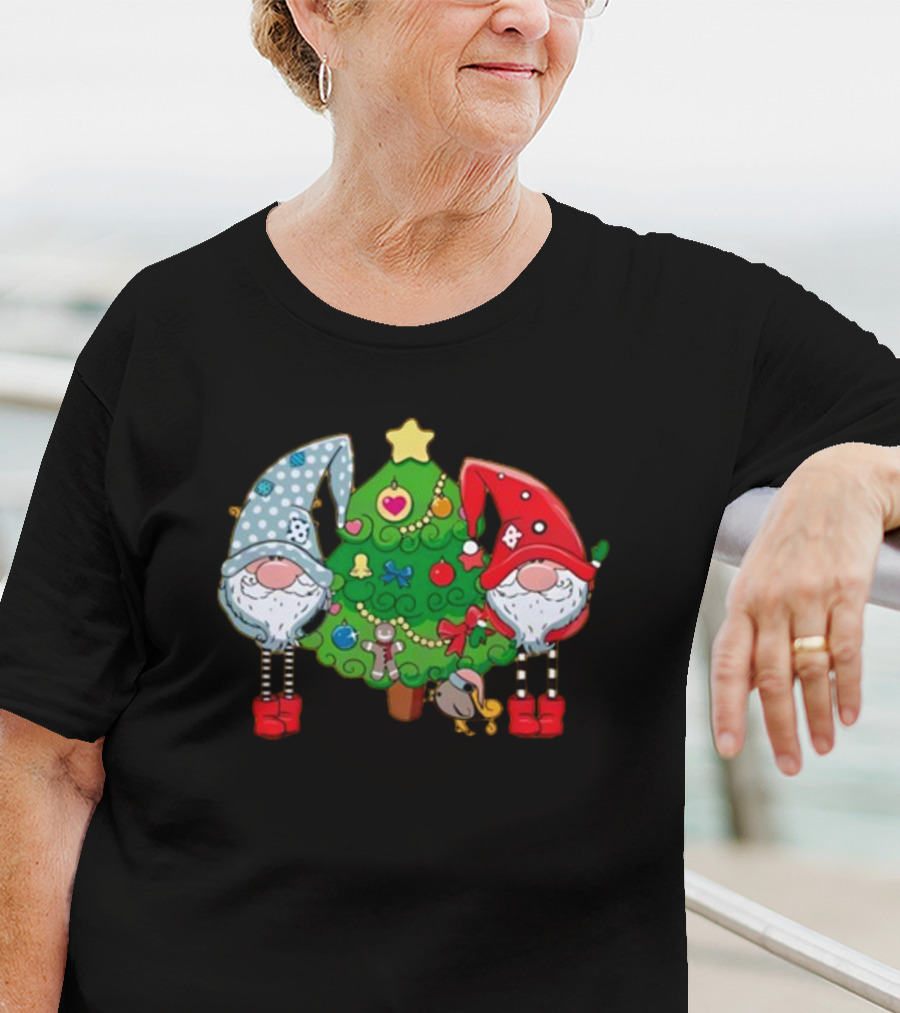 Christmas Gnomes With Festive Tree Ornaments T-Shirt