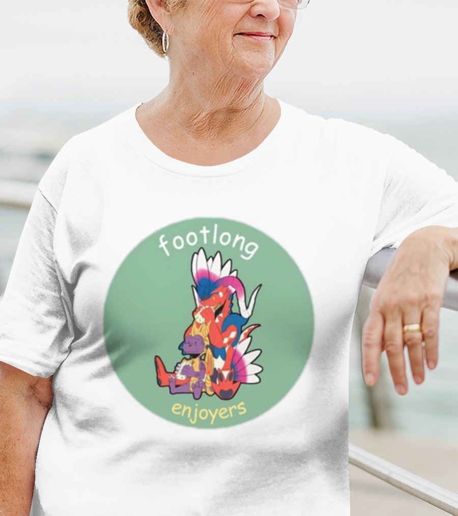 Footlong Enjoyers Fantasy Creatures With Colorful Wings T-Shirt