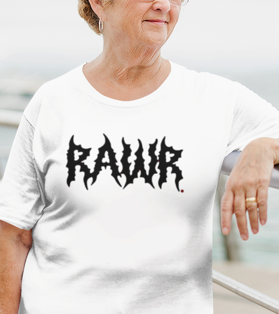 Izzzyzzz Shop Rawr Emo Gothic Style Black T-Shirt