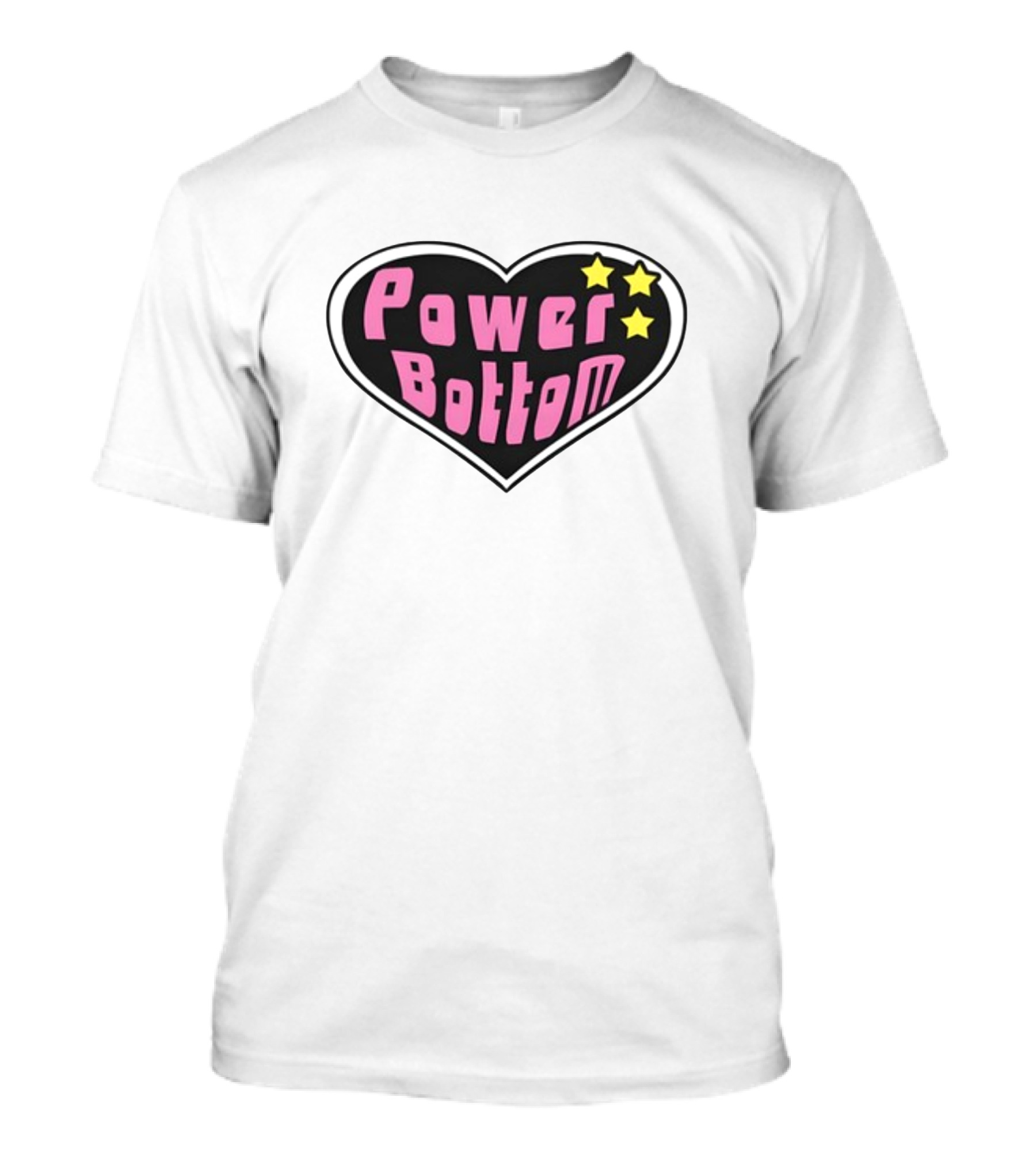 Power Bottom Heart Three Stars T-Shirt