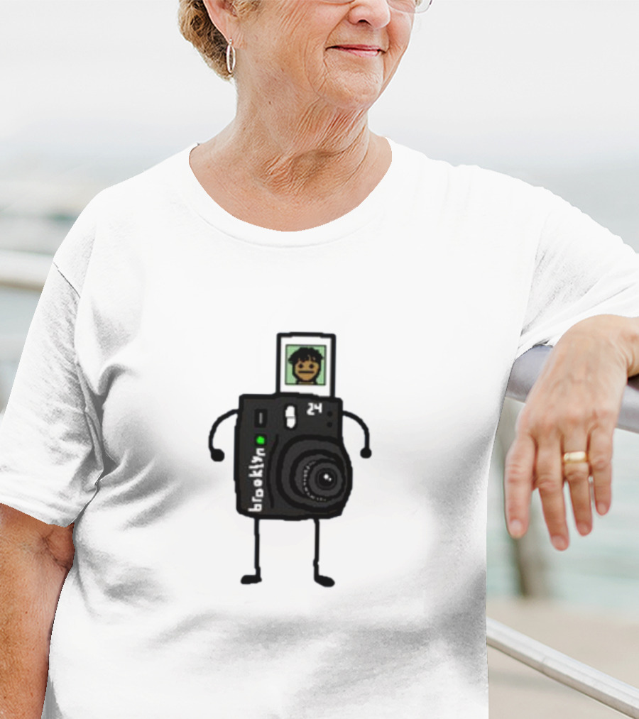 Brooklyn Camera Character With Photo Of Person T-Shirt