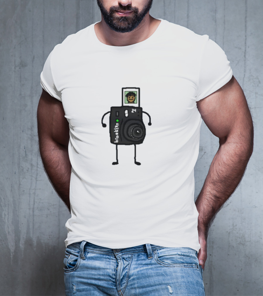 Brooklyn Camera Character With Photo Of Person T-Shirt