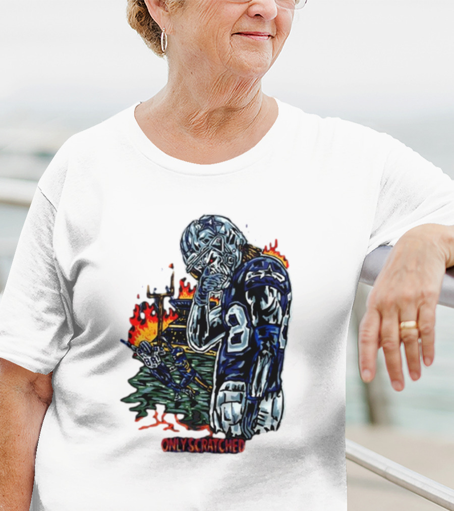 Only Scratched The Surface Retros Sports Imagery Fire Scene T-Shirt