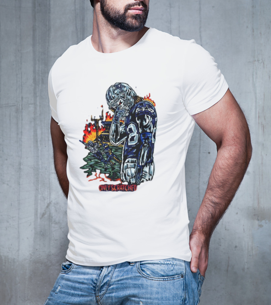 Only Scratched The Surface Retros Sports Imagery Fire Scene T-Shirt