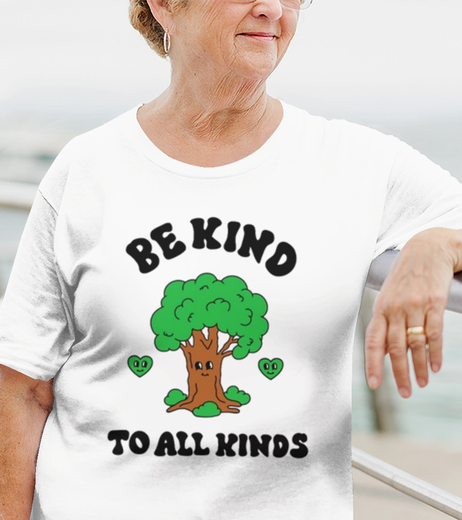 Sid The Visual Kid Be Kind To All Kinds With Smiling Tree And Hearts T-Shirt