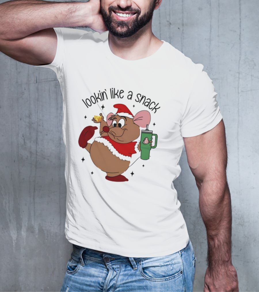 Lookin’ Like A Snack Santa Mouse Holiday Treat T-Shirt