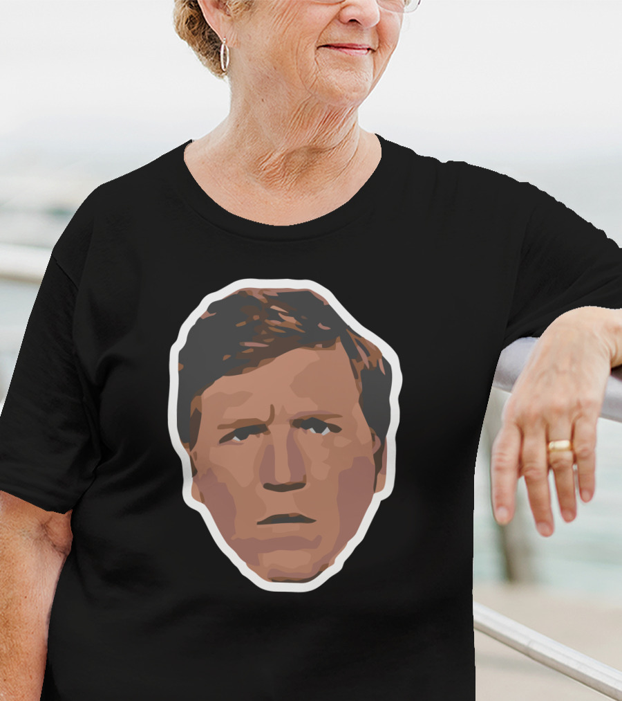 Tucker Carlson Face Illustration Diagram T-Shirt