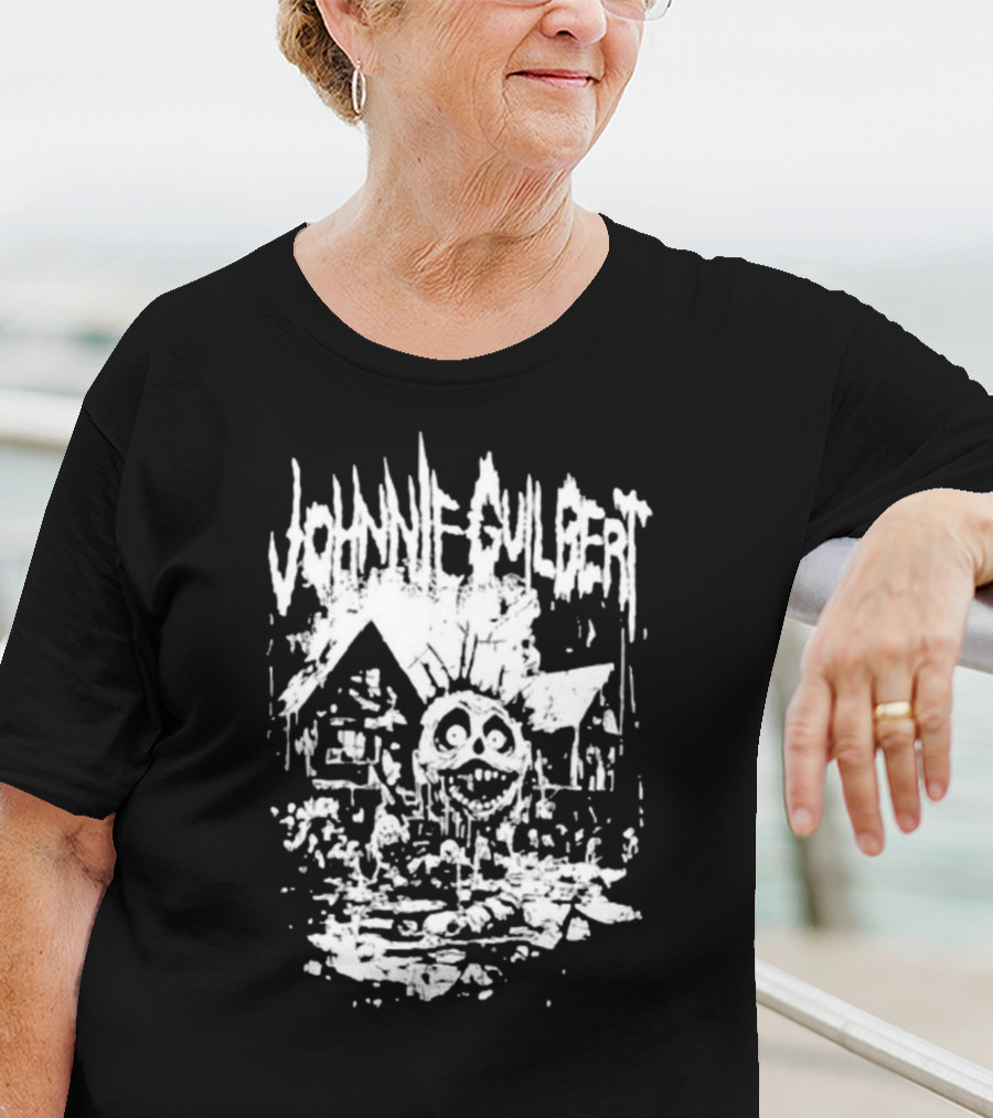 Johnnie Guilbert Haunted House Creepy Bubble Face T-Shirt