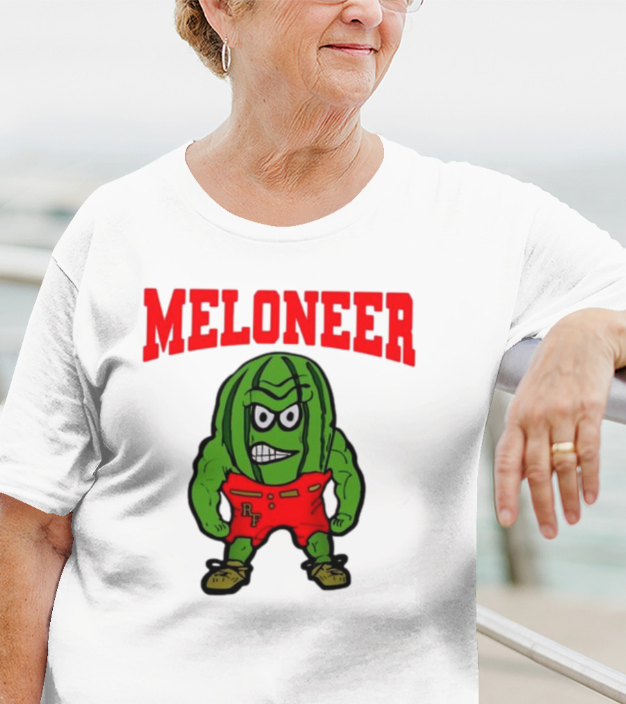 Rocky Ford Meloneer RF Mascot Watermelon Character T-Shirt
