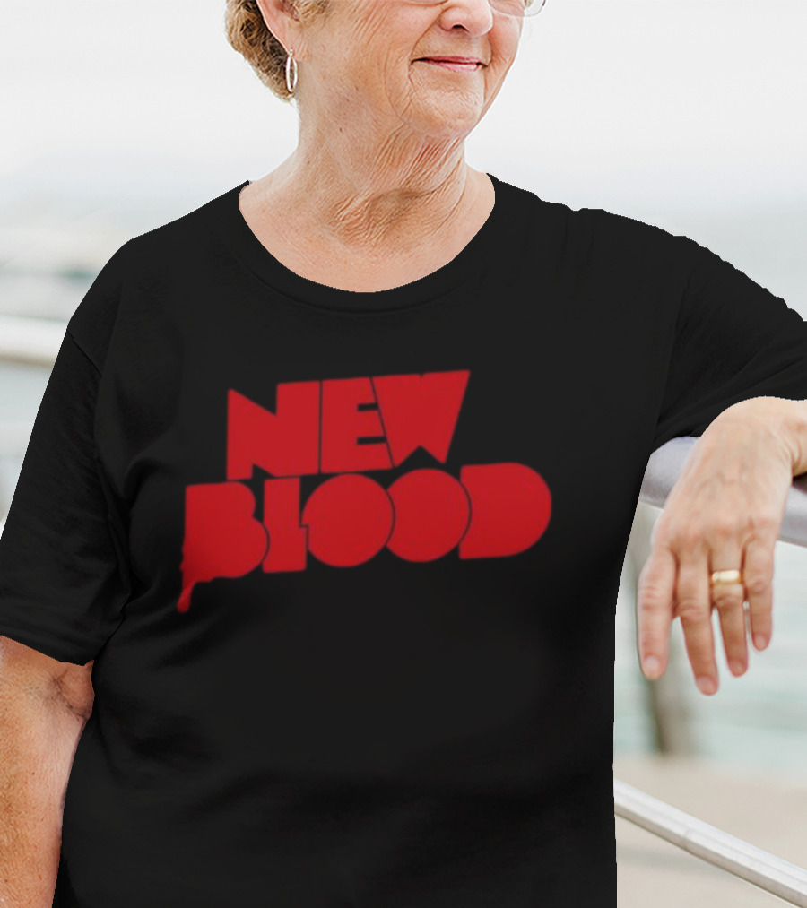 New Blood Dripping Lettering T-Shirt