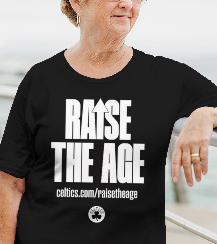 Jayson Tatum Celtics Raise The Age Campaign Celtics.com/raisetheage T-Shirt