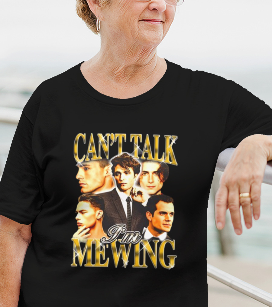 Can't Talk I'm Mewing Male Icons T-Shirt