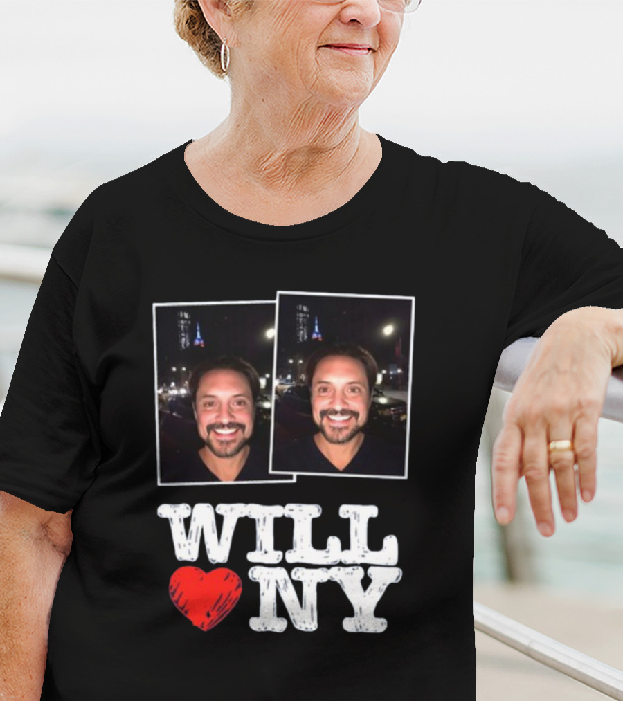 WILL ❤️ NY Two Smiling Faces Night Cityscape T-Shirt