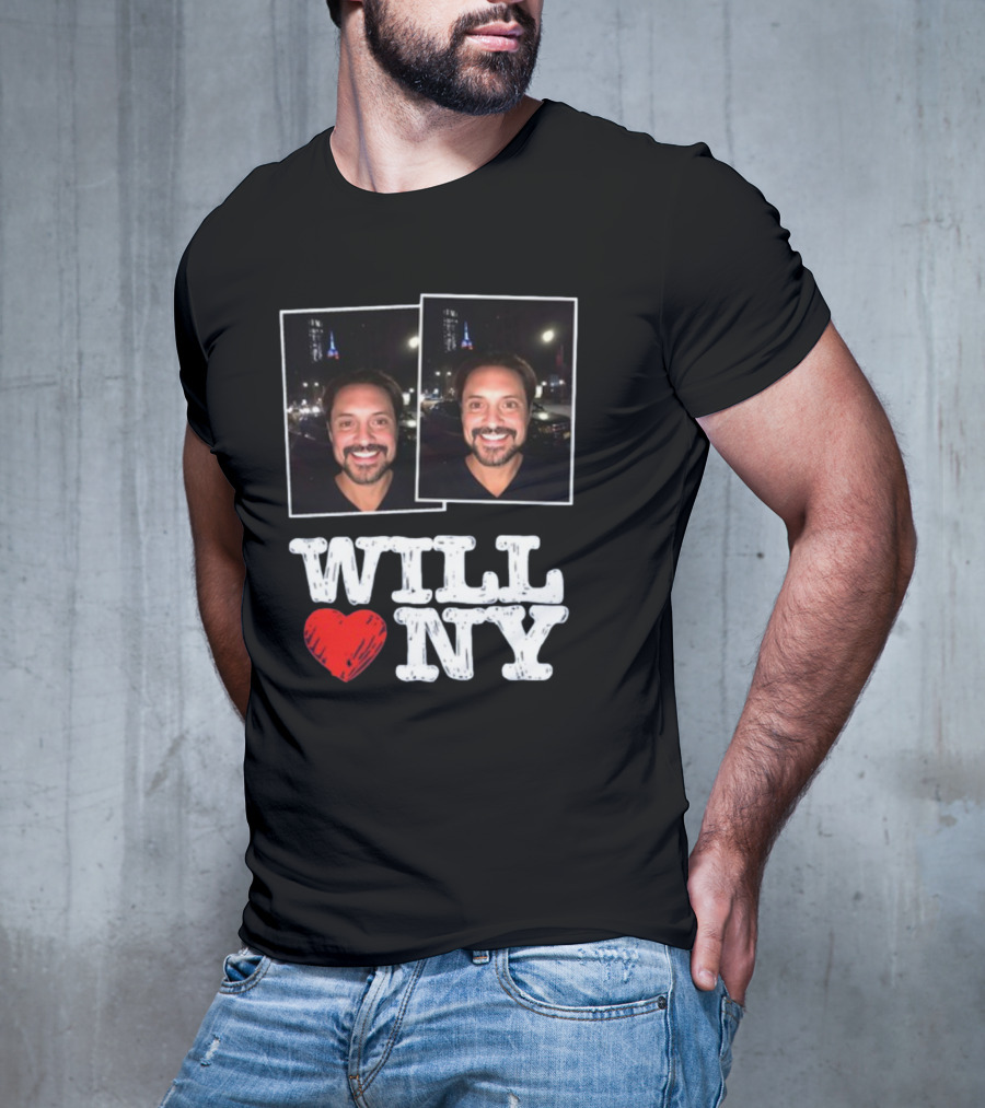 WILL ❤️ NY Two Smiling Faces Night Cityscape T-Shirt