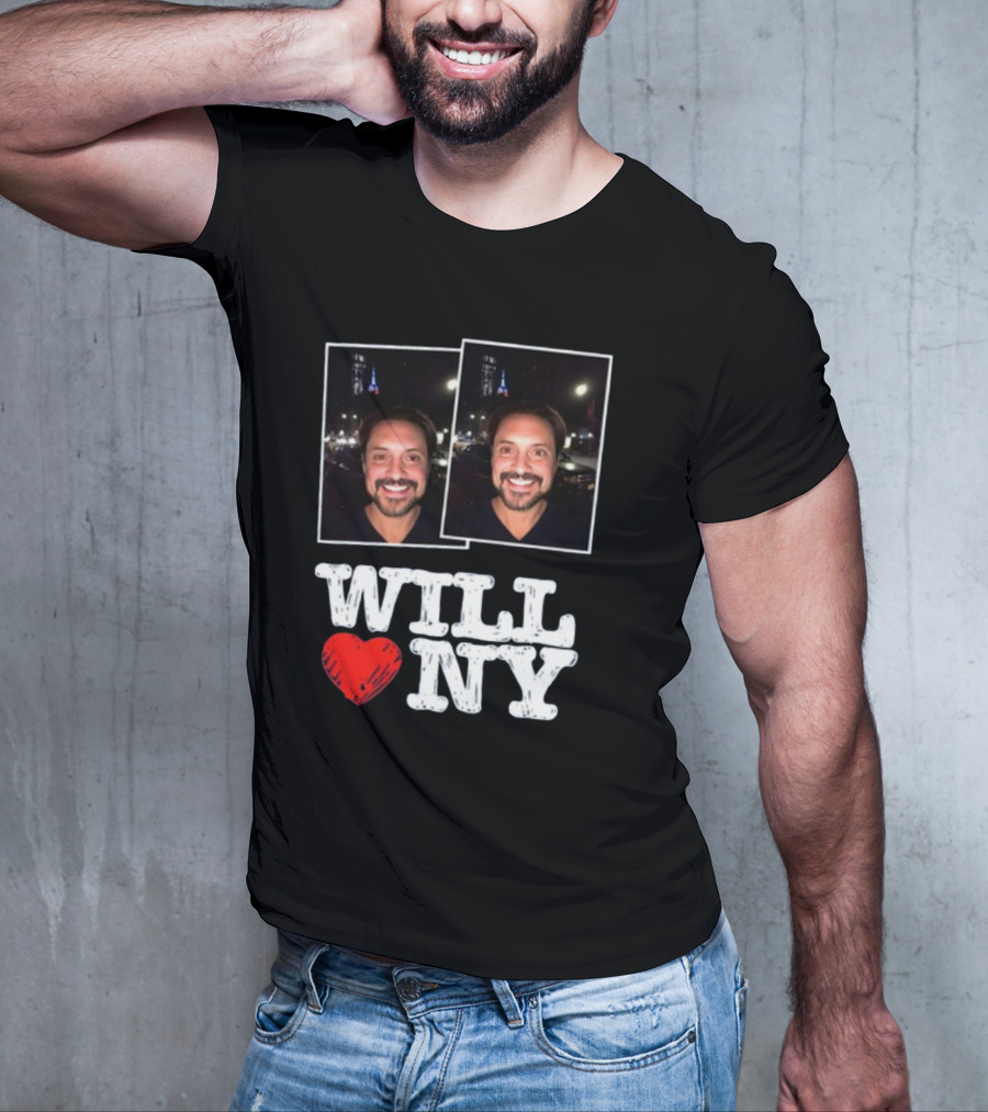 WILL ❤️ NY Two Smiling Faces Night Cityscape T-Shirt
