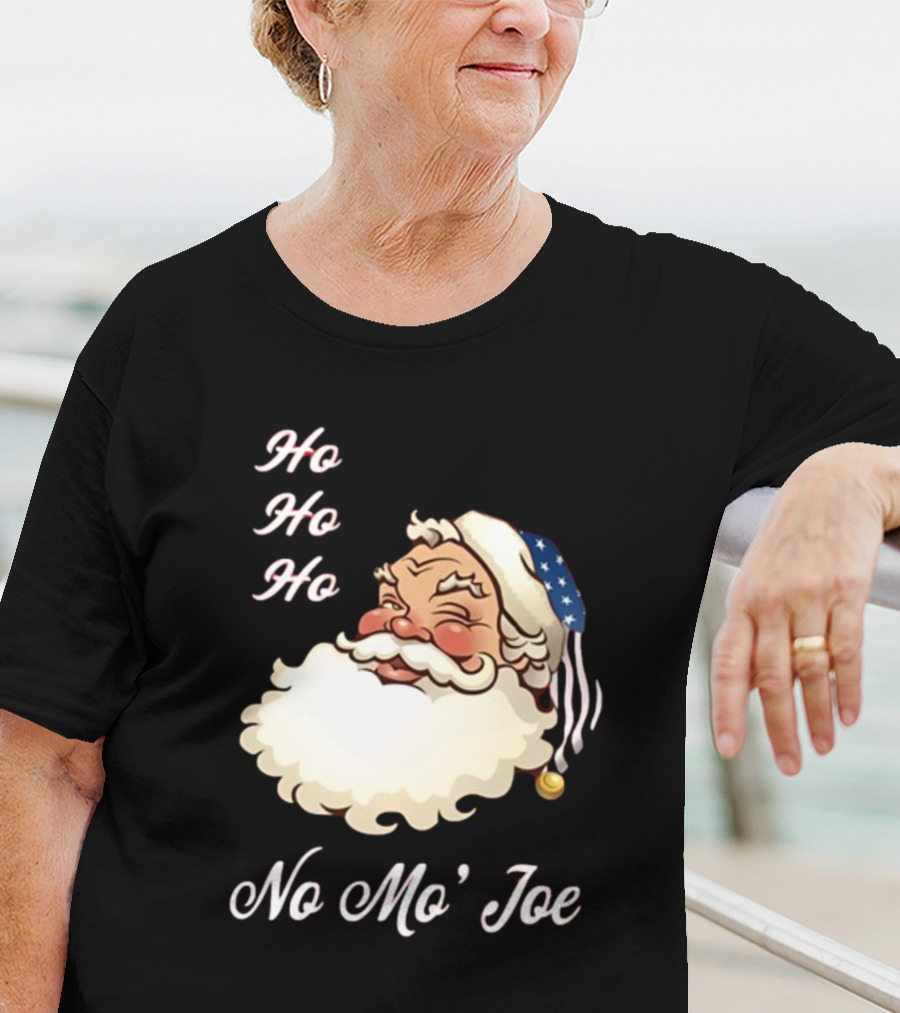 Ho Ho Ho No Mo’ Joe Patriotic Santa Hat Winking Santa T-Shirt