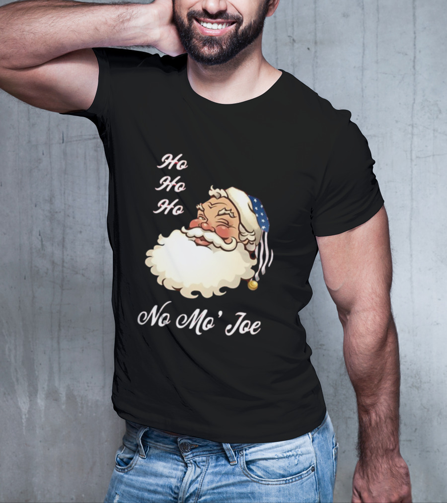Ho Ho Ho No Mo’ Joe Patriotic Santa Hat Winking Santa T-Shirt