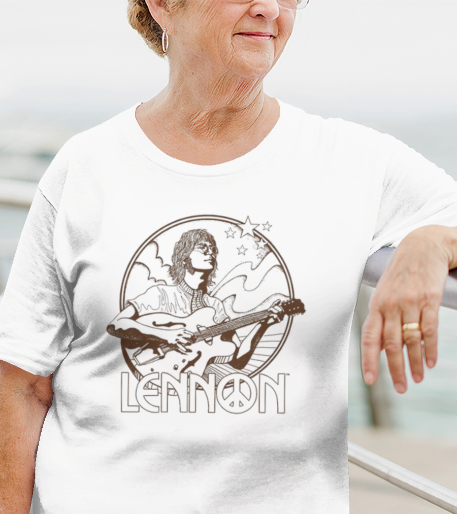 Lennon Guitar Peace Icon Stars T-Shirt