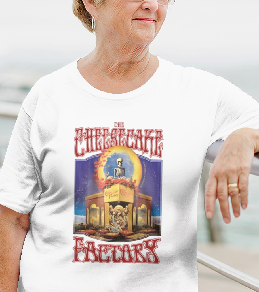 Waveygoods The Cheesecake Factory Skeleton Grateful Dead T-Shirt