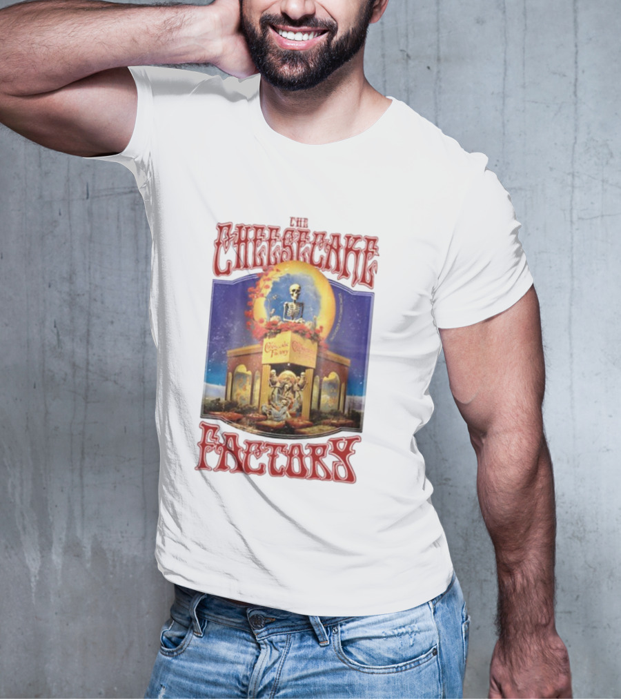 Waveygoods The Cheesecake Factory Skeleton Grateful Dead T-Shirt