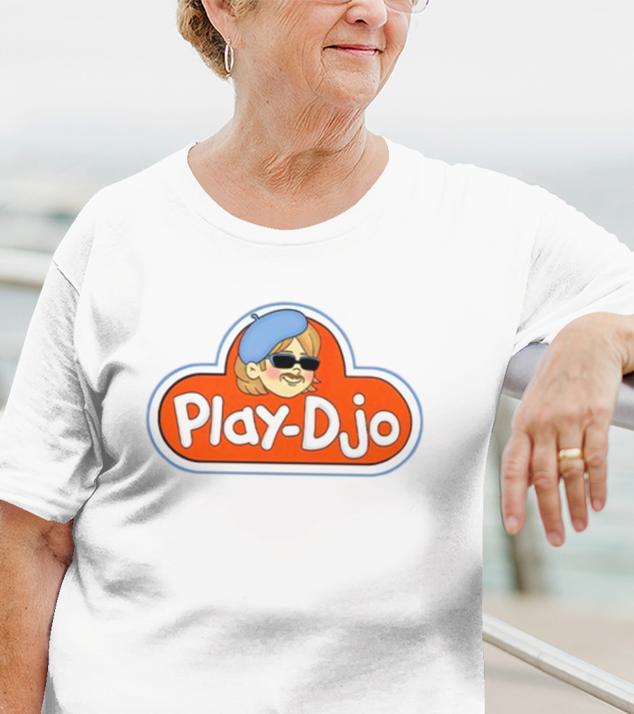 Play Djo Joe Keery Beret Sunglasses Cartoon T-Shirt