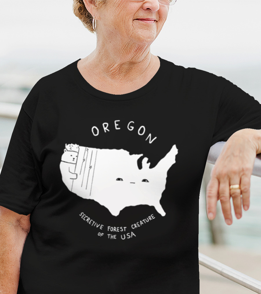 Oregon Secretive Forest Creature Of The USA Nathanwpylestrangeplanet T-Shirt