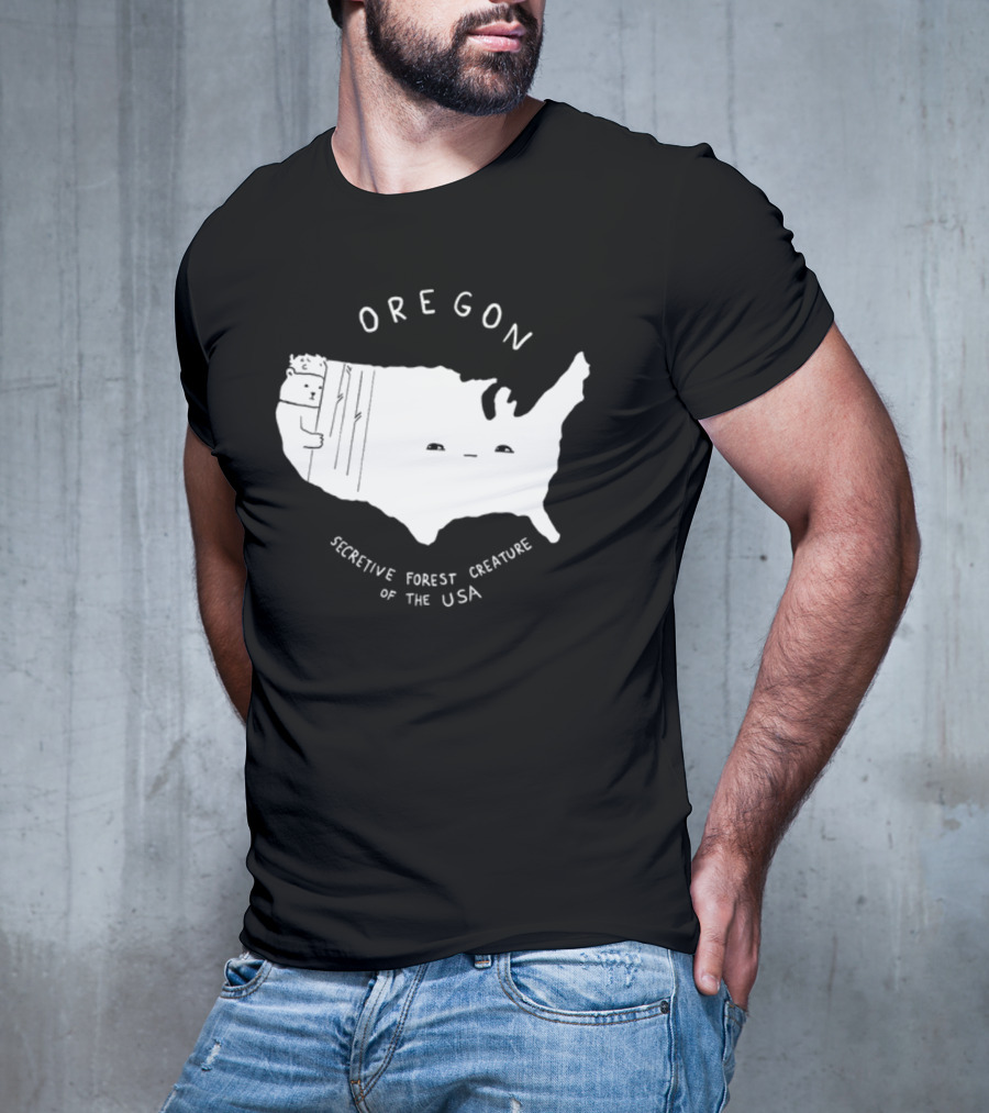 Oregon Secretive Forest Creature Of The USA Nathanwpylestrangeplanet T-Shirt