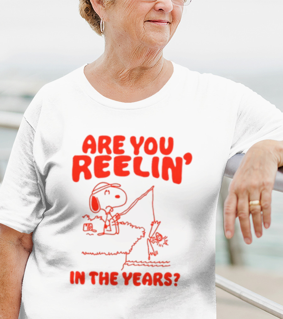 Snoopy Fishing 'Are You Reelin' In The Years?' T-Shirt