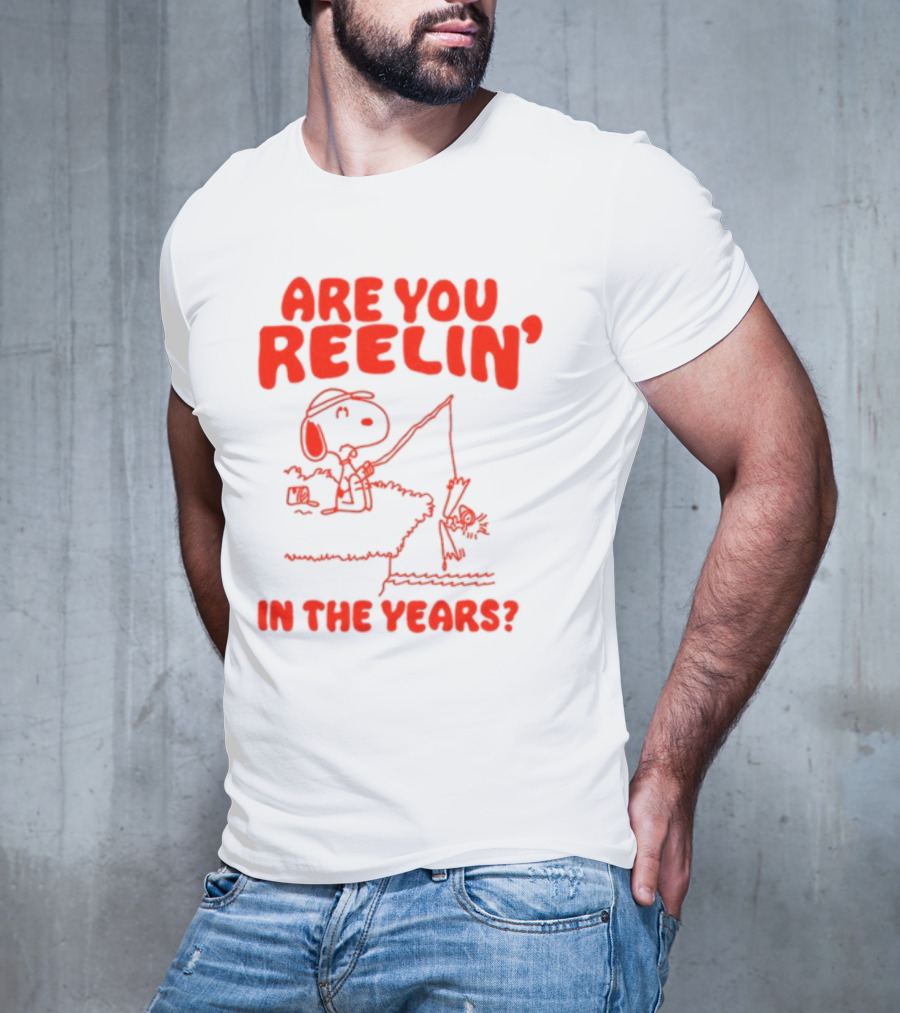 Snoopy Fishing 'Are You Reelin' In The Years?' T-Shirt