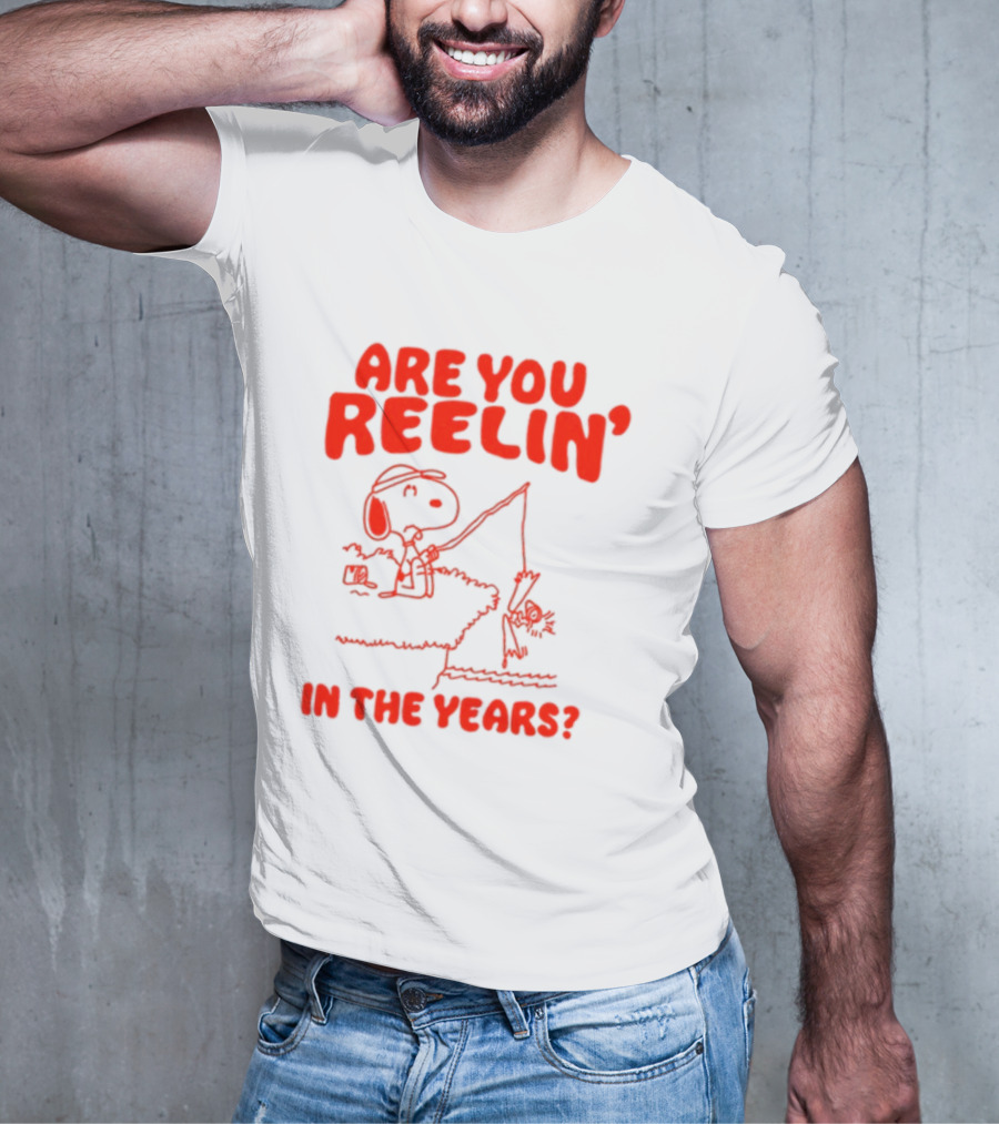 Snoopy Fishing 'Are You Reelin' In The Years?' T-Shirt