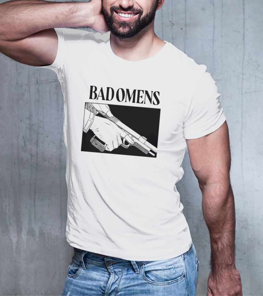 Bad Omens What's The Difference Between A God And Gun Hands Holding Gun T-Shirt