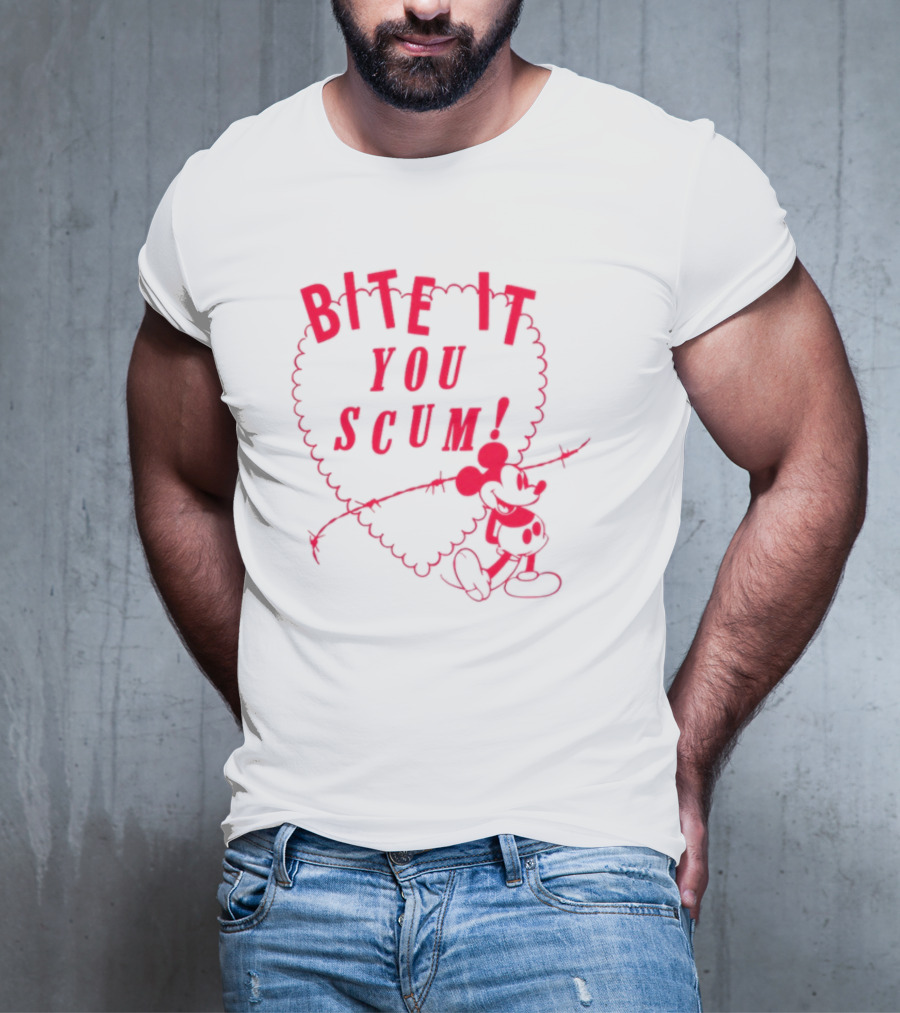 Bite It You Scum Mouse Barbed Wire T-Shirt
