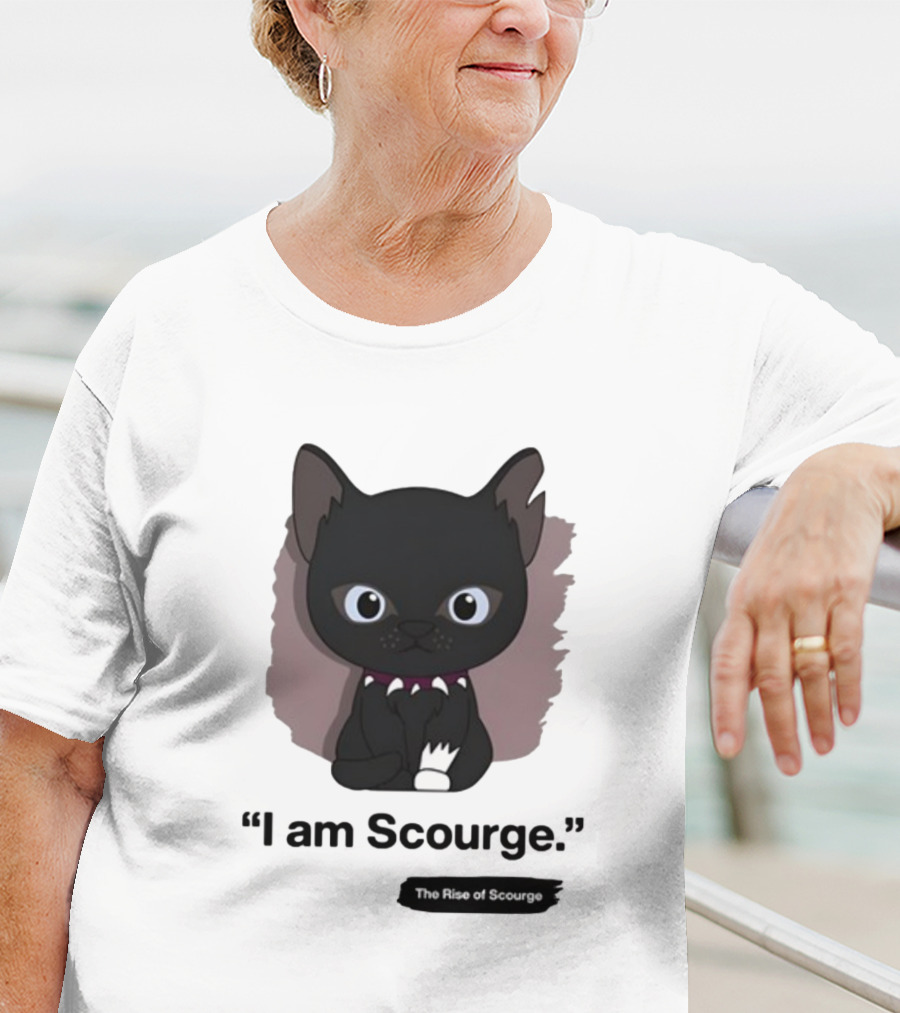 I Am Scourge The Rise Of Scourge Black Cat With Spiked Collar T-Shirt