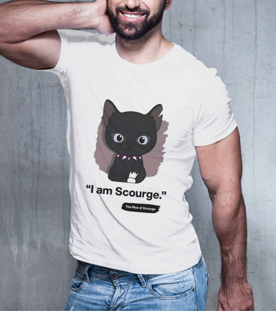 I Am Scourge The Rise Of Scourge Black Cat With Spiked Collar T-Shirt