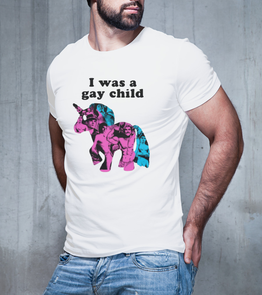 AndrewSylvesr Adrianandshane I Was A Gay Child Unicorn Collage T-Shirt