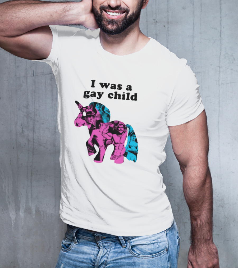 AndrewSylvesr Adrianandshane I Was A Gay Child Unicorn Collage T-Shirt