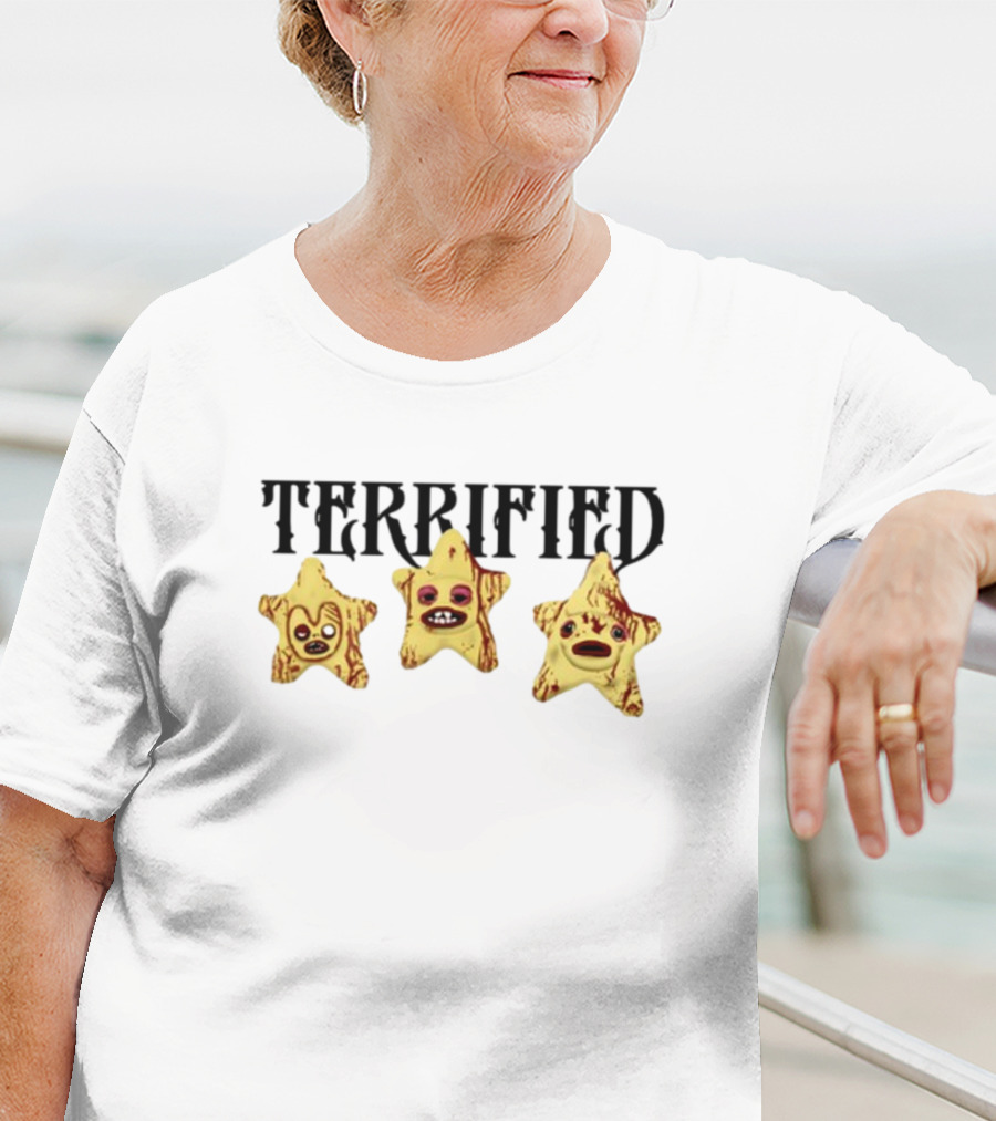 Terrified Stars Faces Horror Mood T-Shirt